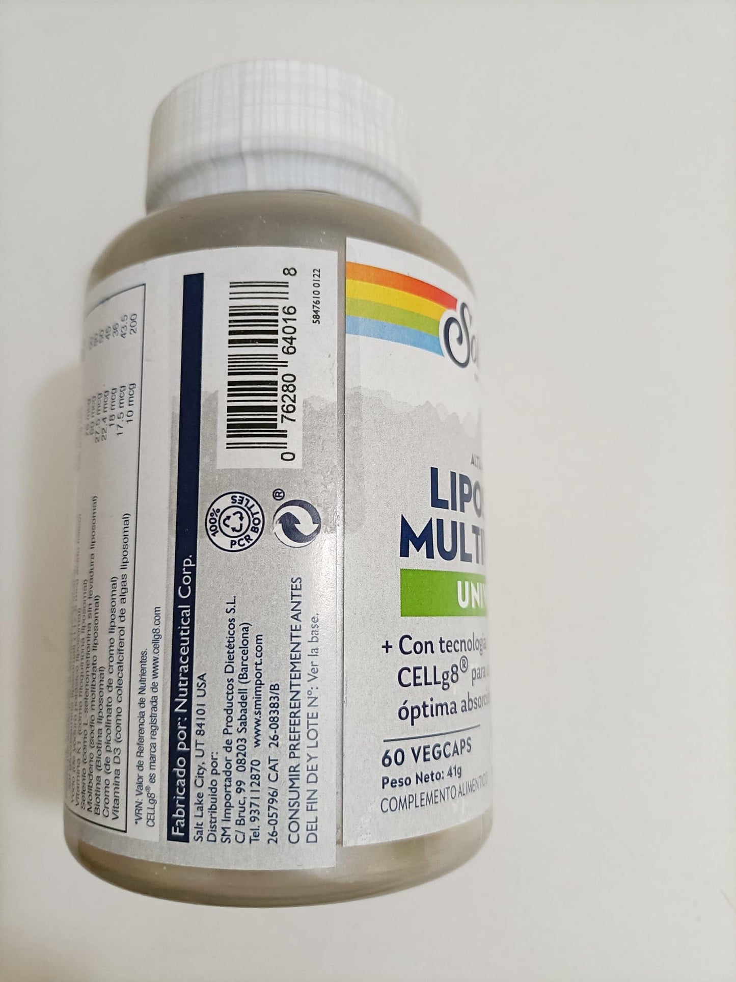 SOLARAY Liposomal Multivitamin for Men & Women β High Potency, Enhanced Absorption, 60 VegCaps