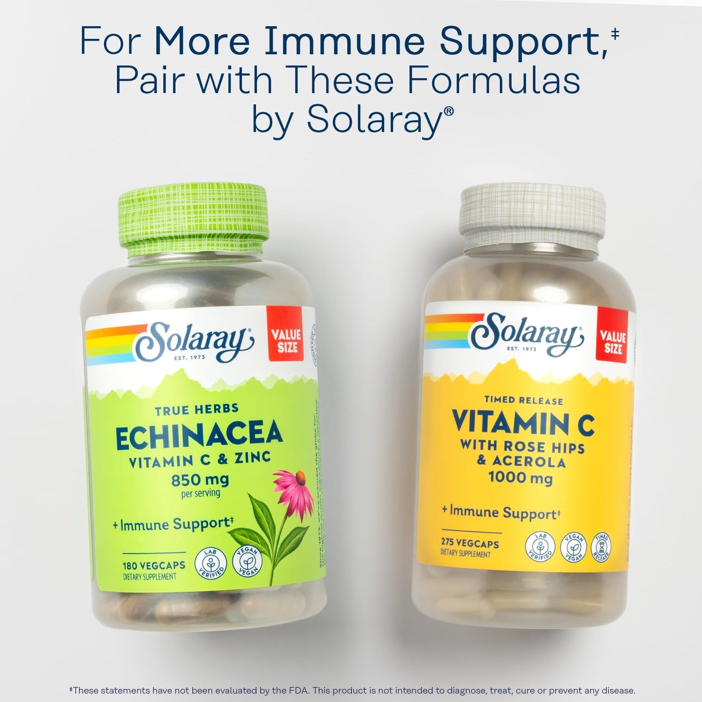 SOLARAY L-Lysine 1000 mg โ Free-Form Immune Support with Vitamin C 1000 mg & Zinc 25 mg | 60 Servings, 180 Tablets