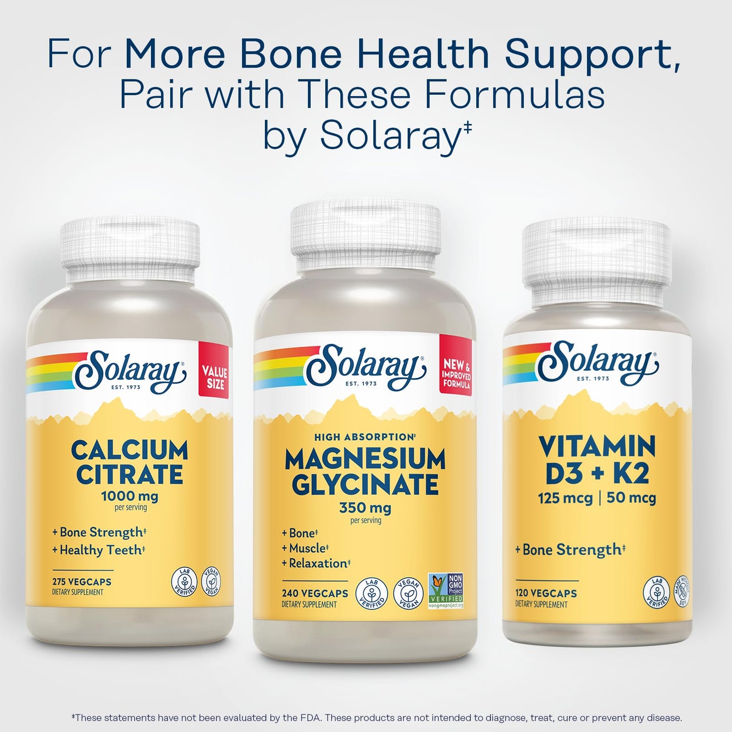 Solaray Magnesium Glycinate with BioPerine โ Fully Chelated Bisglycinate, High Absorption, 60 Servings, 240 VegCaps