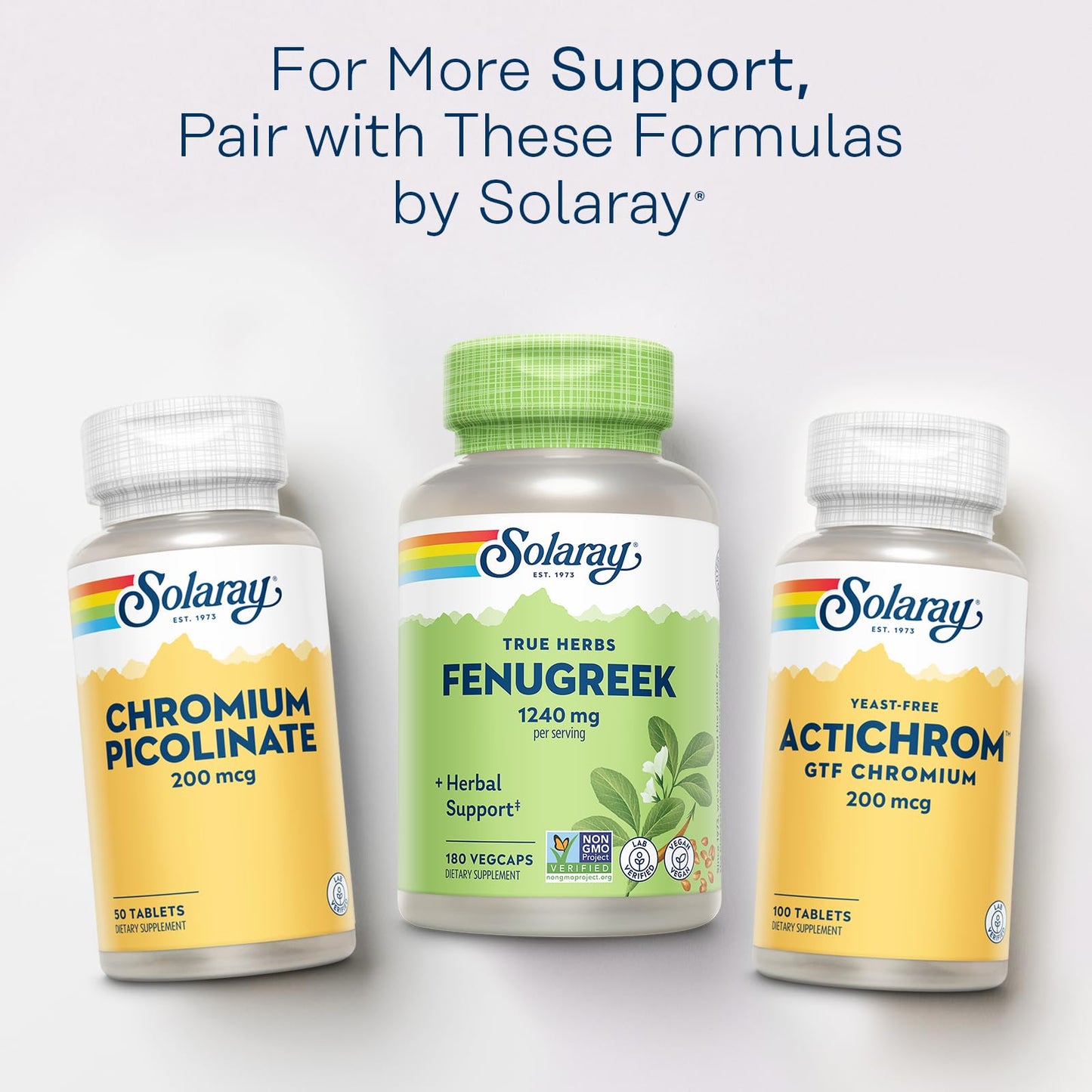 SOLARAY Fenugreek Seed 1240 mg โ Digestion Support | Vegan & Lab Verified