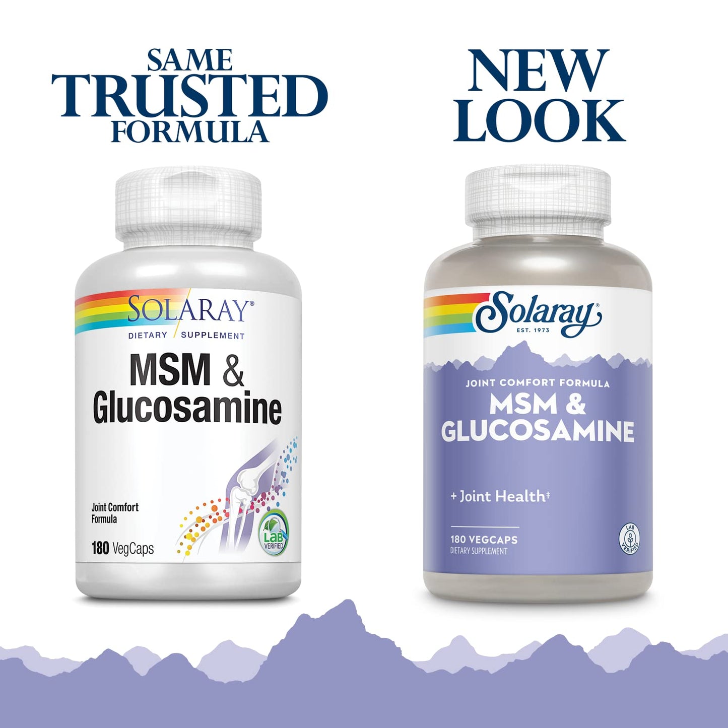 Solaray MSM & Glucosamine Capsules, 180 Count โ Joint Support