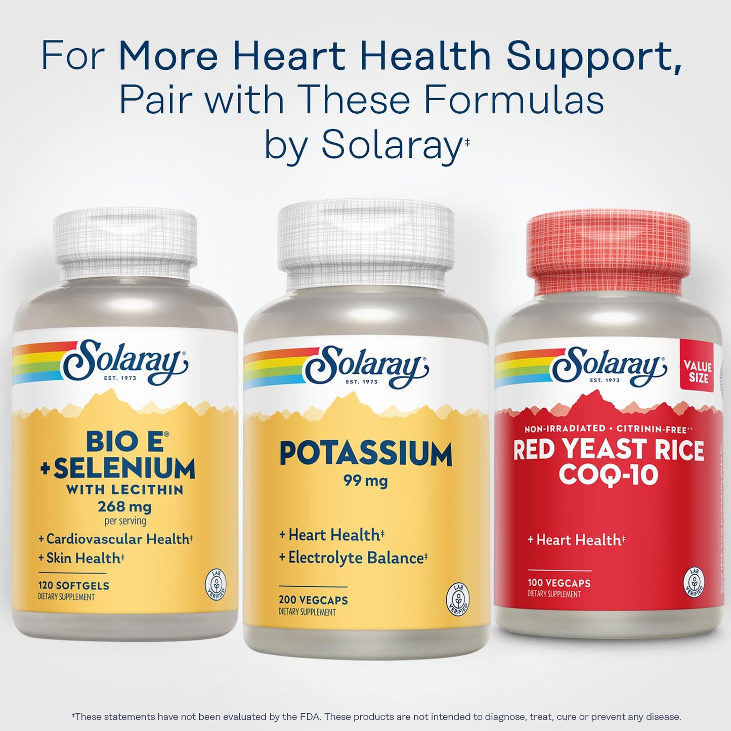 Solaray Potassium 99 mg โ Electrolyte Balance for Heart Health | Lab Verified, 200 VegCaps