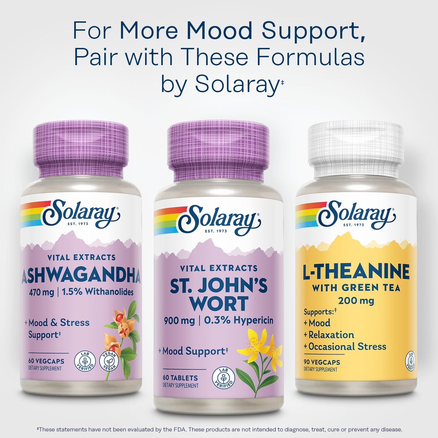 SOLARAY St. John's Wort 900mg โ One Daily, 60 Servings | Mood & Brain Support