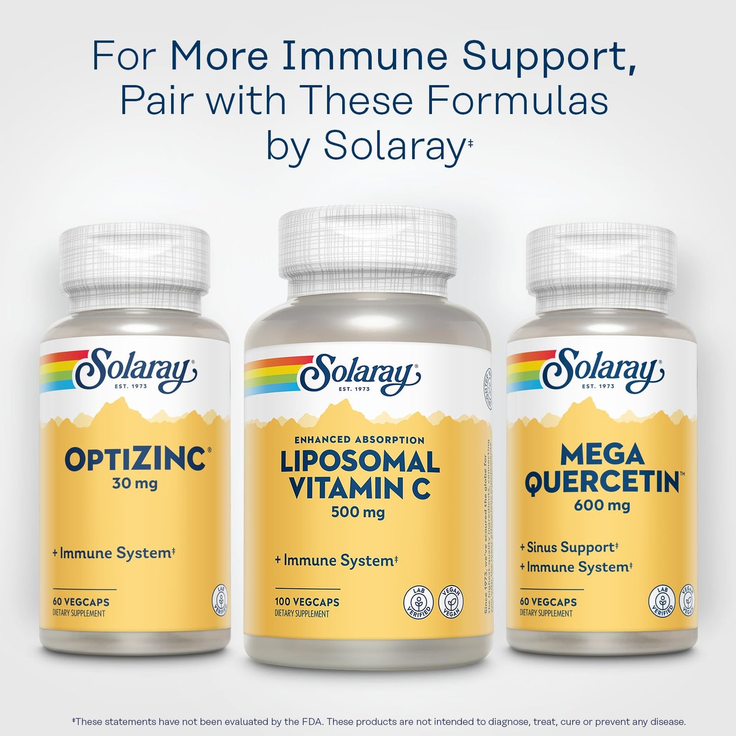 SOLARAY Liposomal Vitamin C 500mg โ Immune Support, Vegan