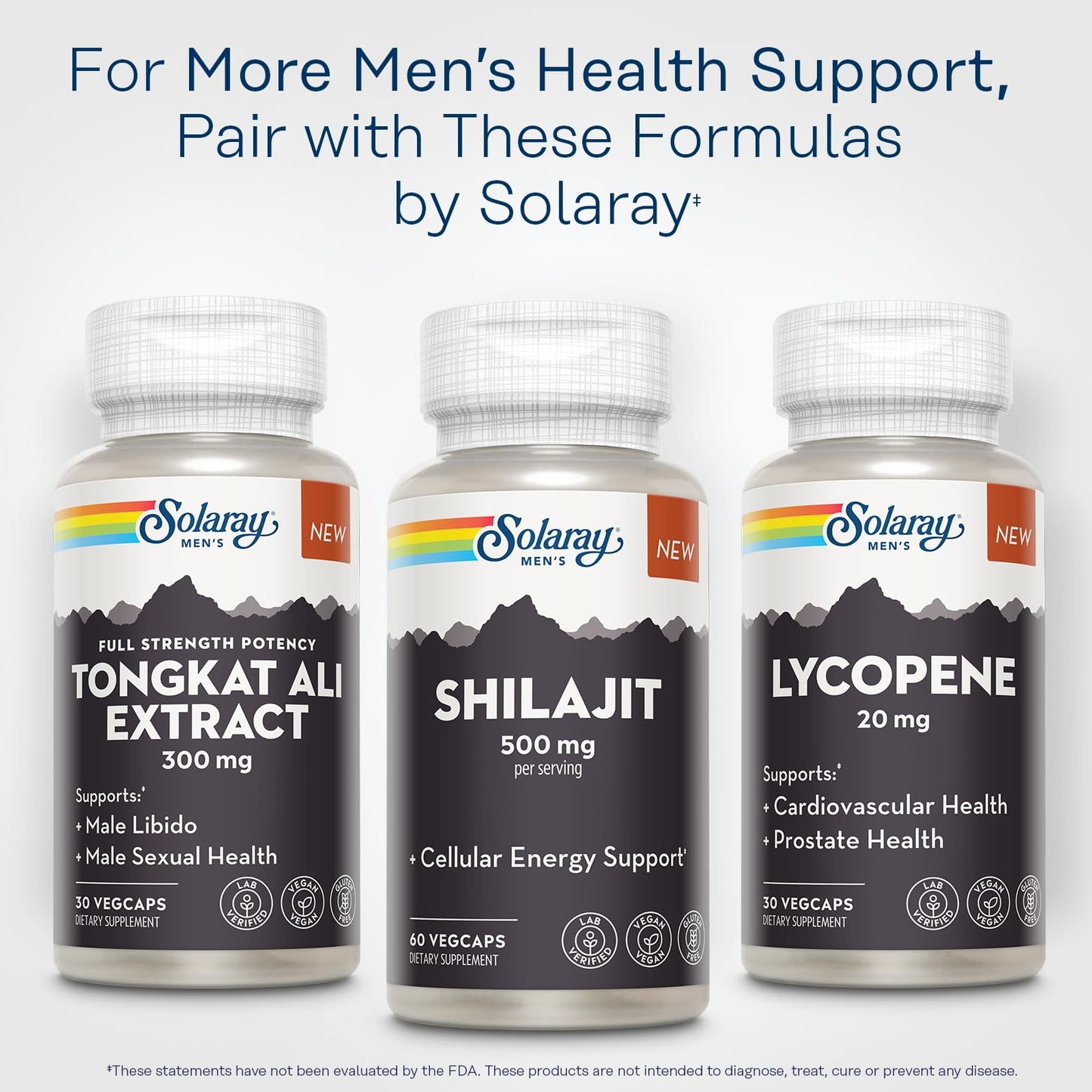 SOLARAY Shilajit 500 mg for Men โ PrimaVie Himalayan Shilajit | Vegan & Gluten Free