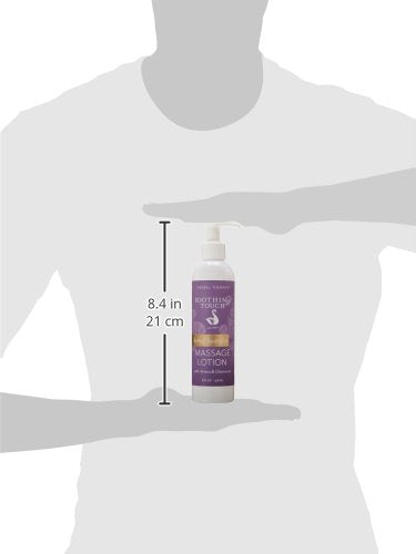 Soothing Touch Herbal Lavender Lotion 8 oz โ Massage Lotion with St. John's Wort, Valerian & Lavender