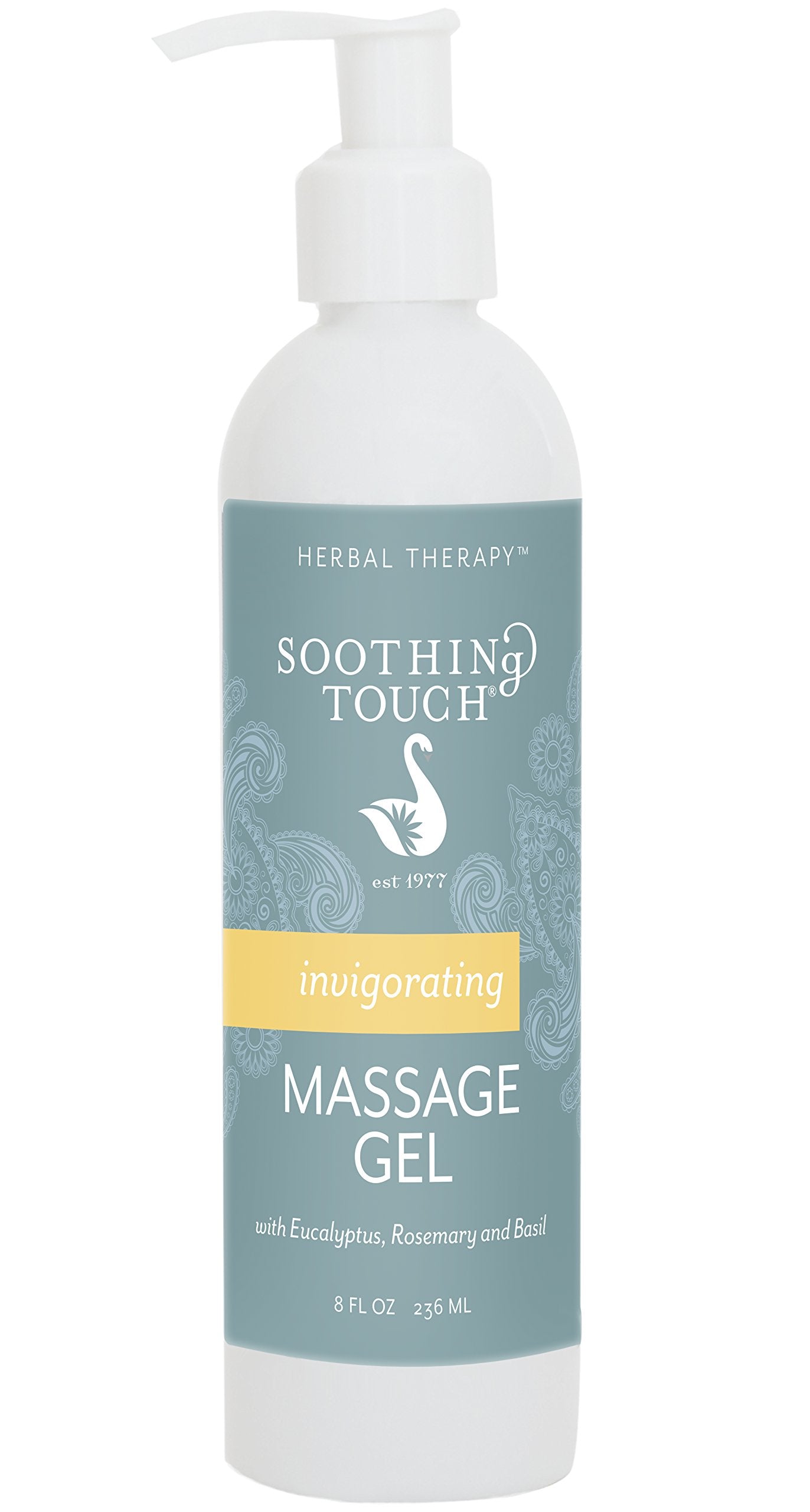Soothing Touch Invigorating Massage Gel โ Eucalyptus, Rosemary, Lemon, Basil (8 oz)