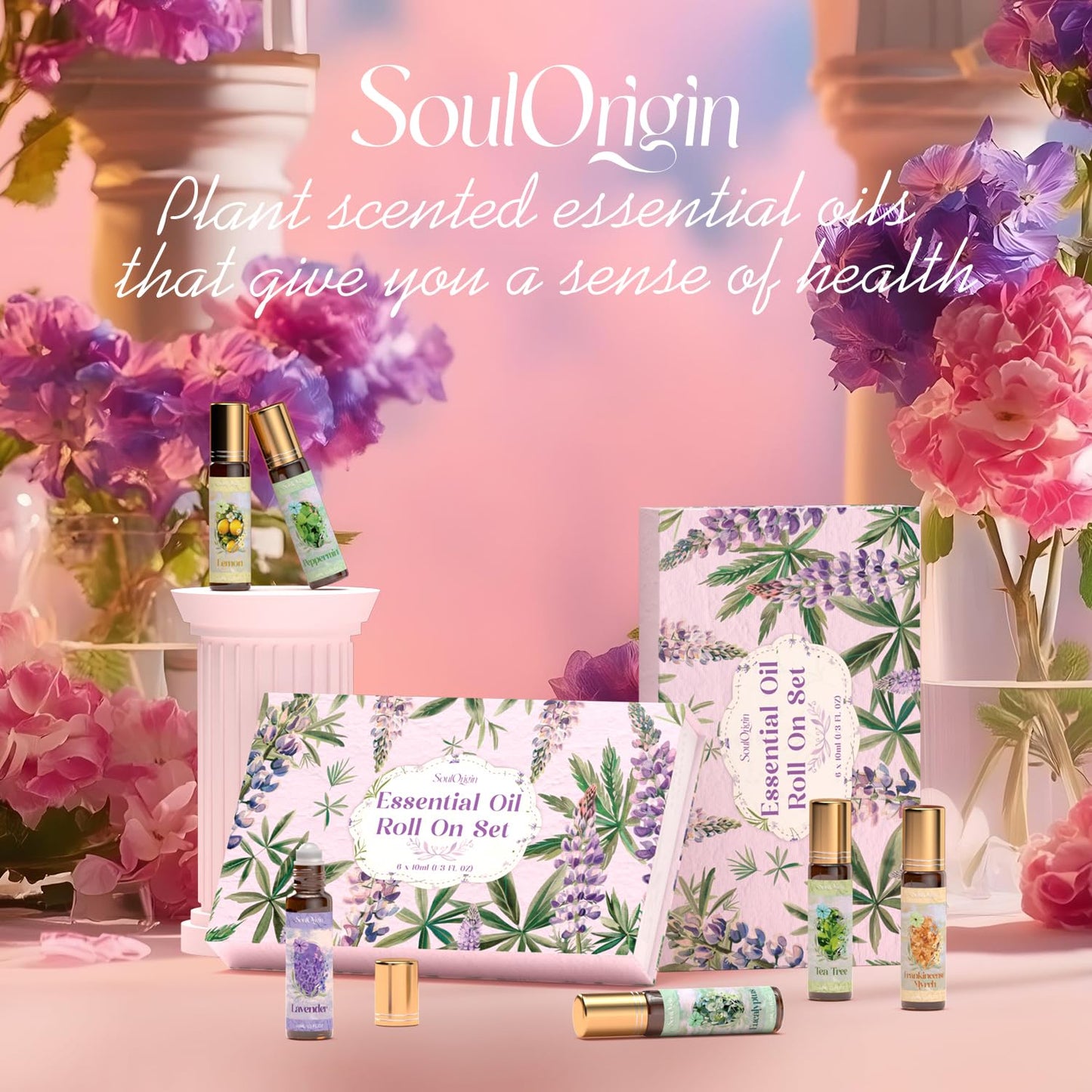 SoulOrigin Essential Oil Roll-On Set โ 6 Natural Aromatherapy Oils