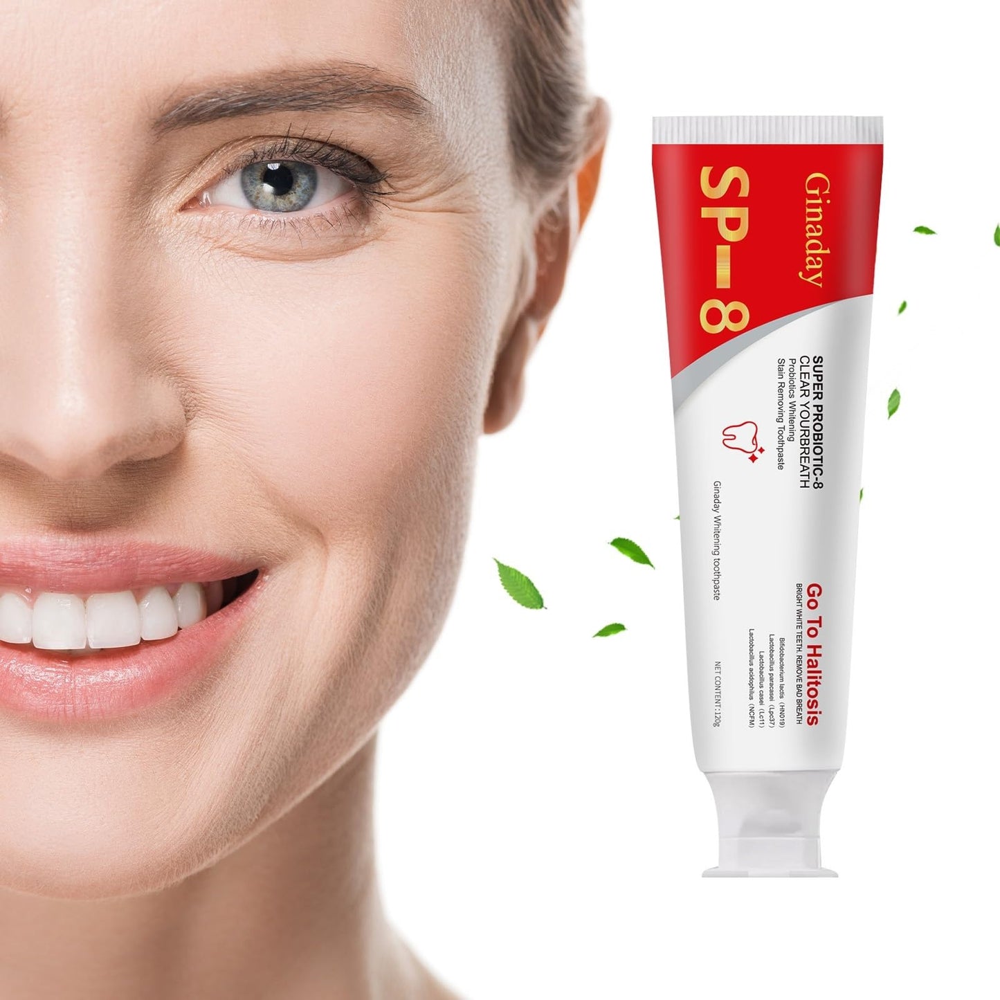 Sp-8 Probiotic Whitening Toothpaste โ Oalance Probiotics, Niacinamide, Enamel & Gum Health, Fresh Breath, Fluoride-Free