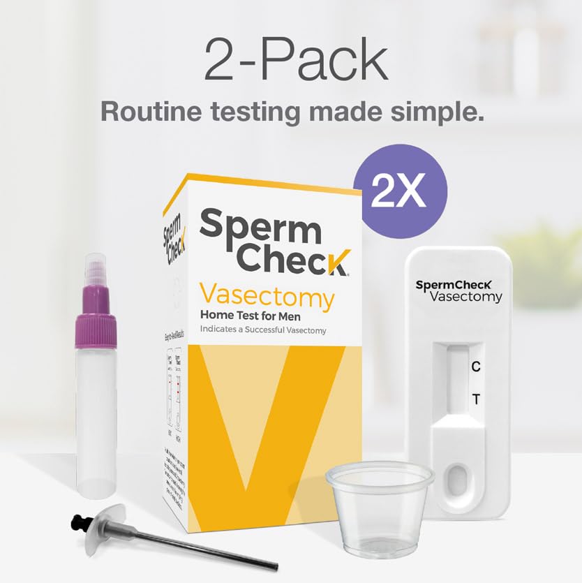 SpermCheck Vasectomy Home Test Kit โ 2 Pack, FDA Cleared, 98% Accuracy