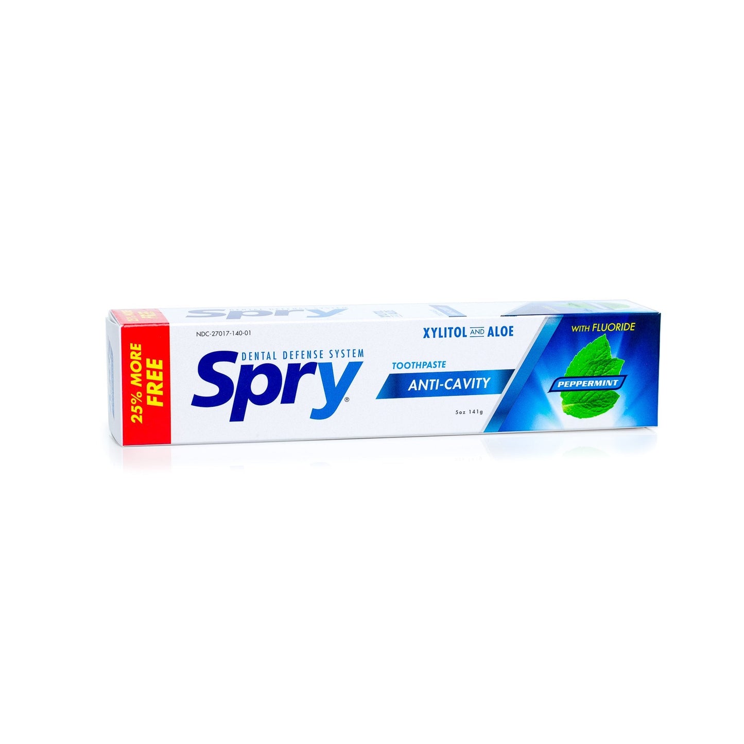 Spry Natural Xylitol Toothpaste 5oz โ Gentle Whitening, Fluoride & Remineralizing | Peppermint