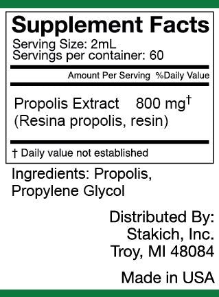 Stakich Propolis Extract 4 oz Alcohol Free โ 50% Propolis