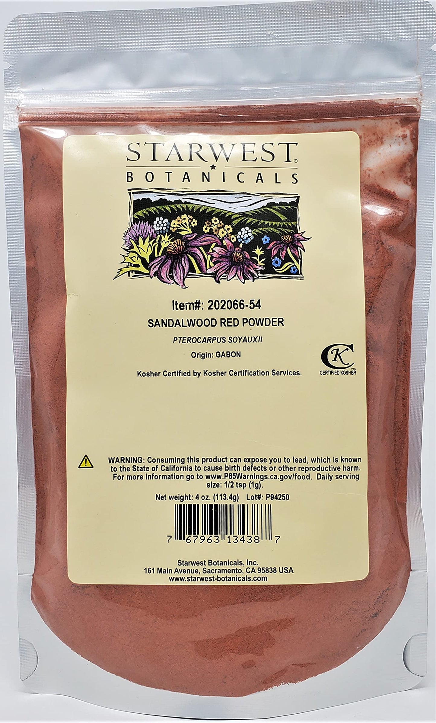 Starwest Botanicals Red Sandalwood Powder, 4 Ounces โ Wildcrafted