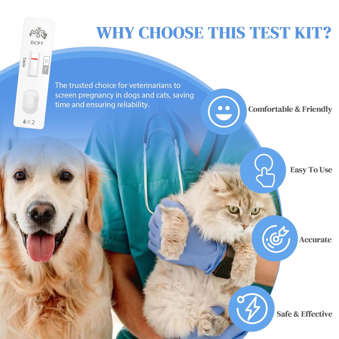 Dog & Cat Pregnancy Test Kit โ At-Home Urine Test, 98.9% Accuracy, 5-Minute Results