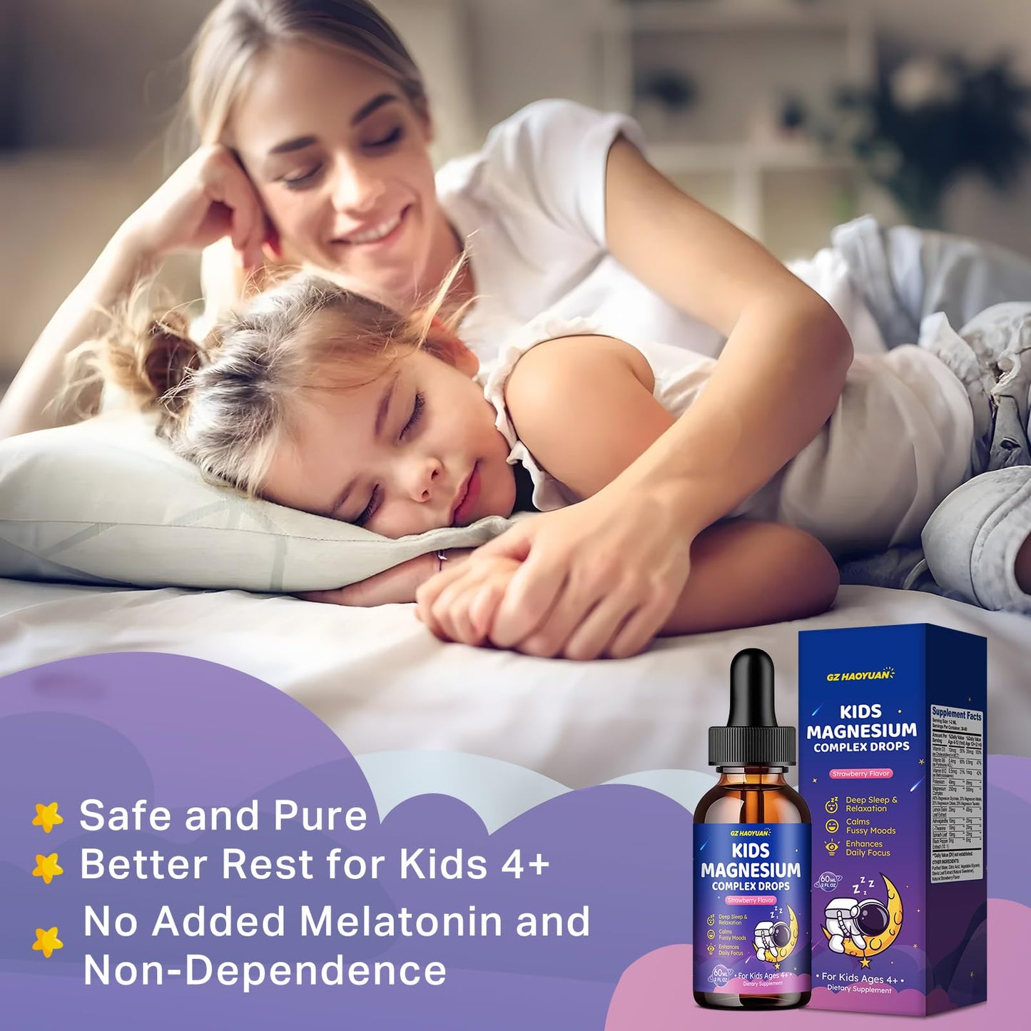 Magnesium Complex Liquid for Kids β Sleep, Calm & Focus (Strawberry, 2 fl oz)