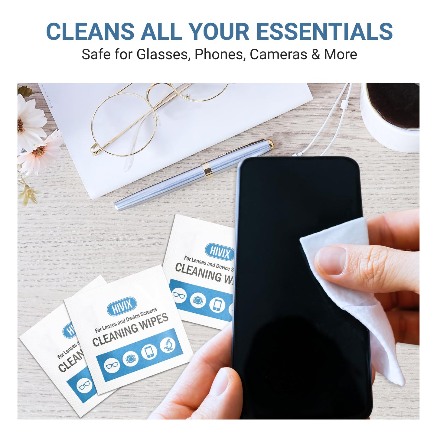 250 Count Lens Wipes โ Individually Wrapped (2.4 x 4.7 in) for Glasses & Screens