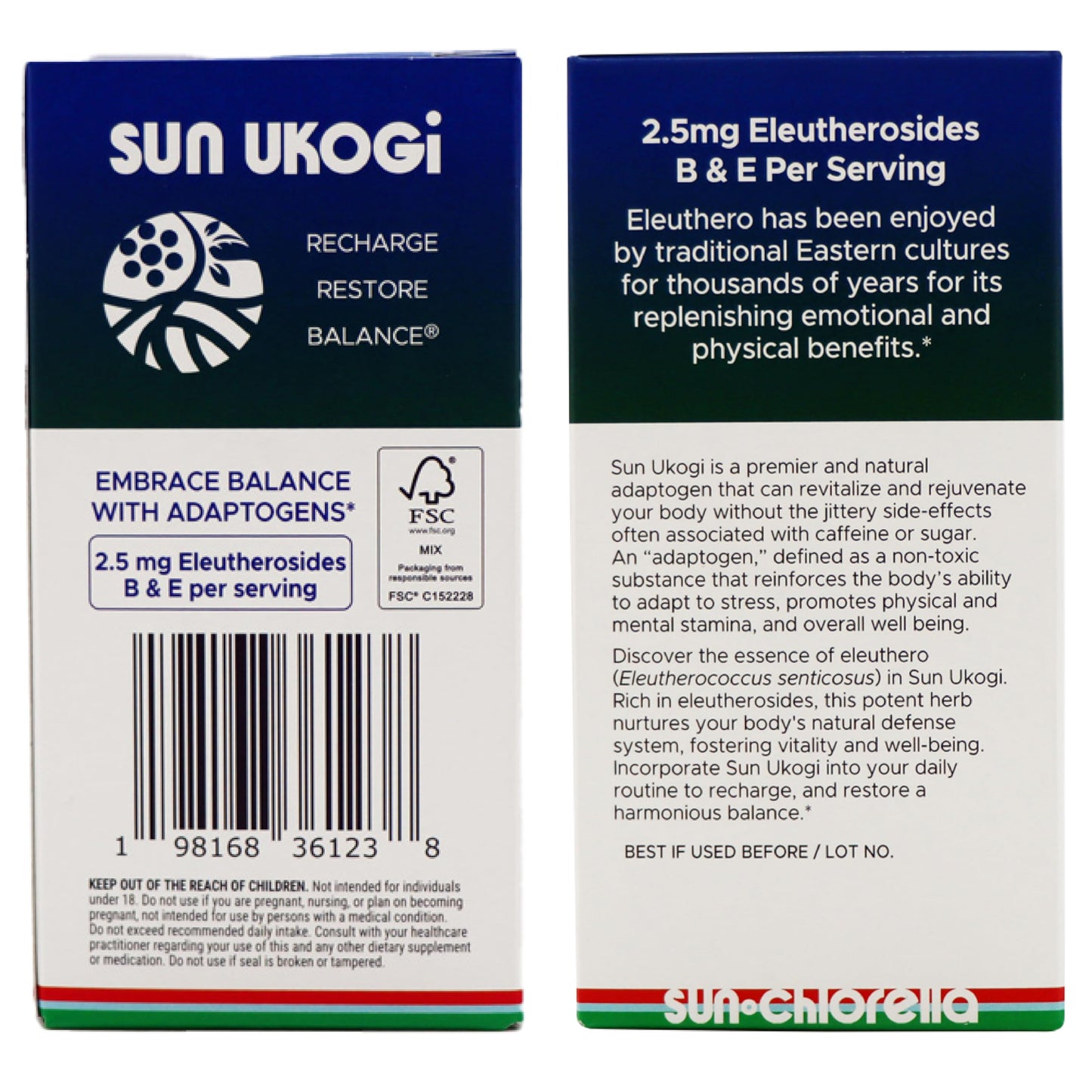 Sun Ukogi Eleuthero Root 200 mg โ Natural Adaptogen for Endurance & Well-Being, 240 Tablets, Non-GMO