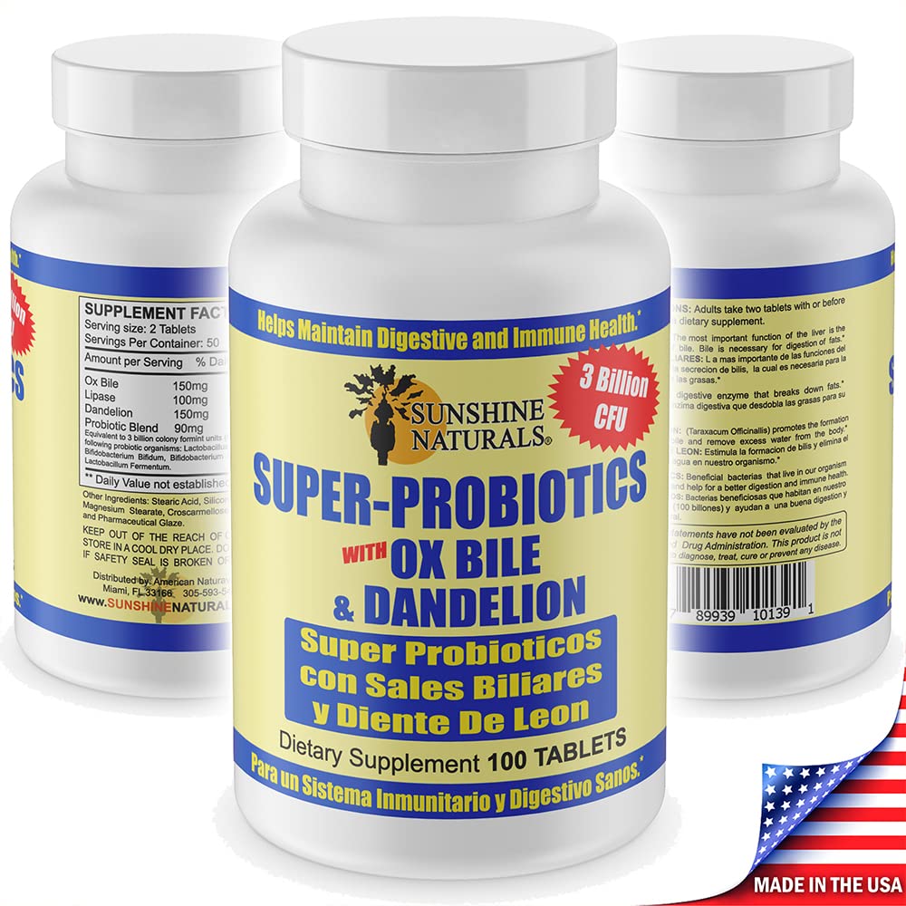 Sunshine Naturals Super Probiotics β 100 Capsules | Digestive & Gut Health