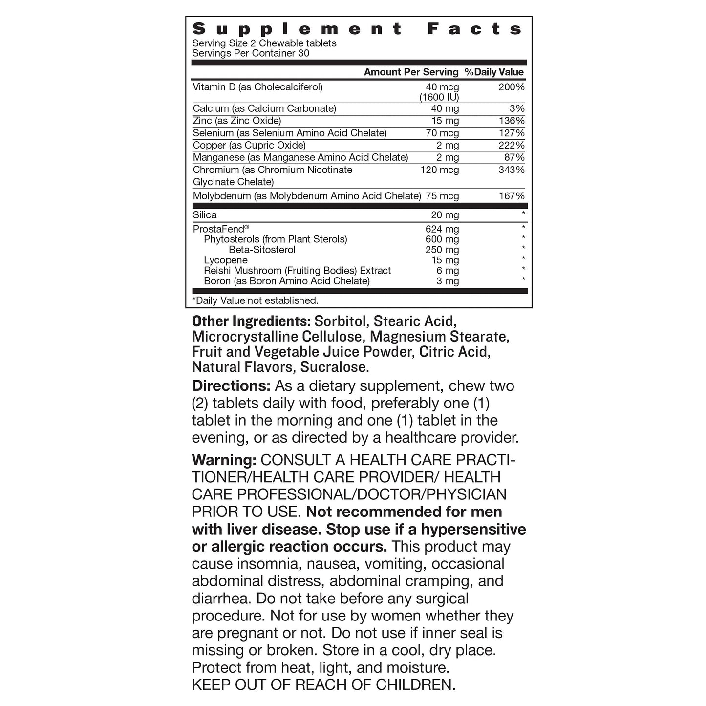 SUPER BETA PROSTATE Advanced Chewables โ Prostate Support for Men's Health (60 Chews, 1 Bottle)