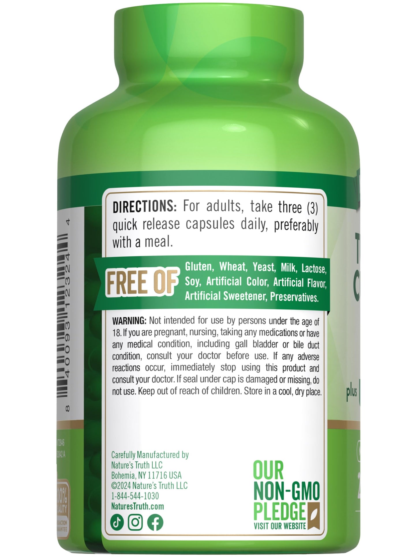 Nature’s Truth Turmeric Curcumin Complex 1500mg – 200 Capsules with Black Pepper