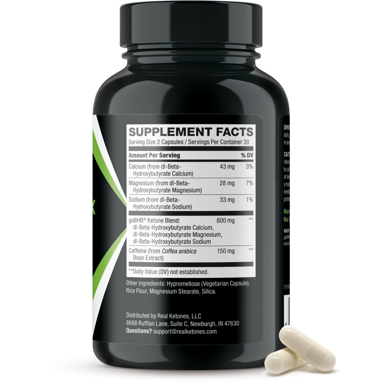 Keto BHB Exogenous Ketones โ goBHB + Caffeine | Vegetarian & Non-GMO | 1 Month Supply