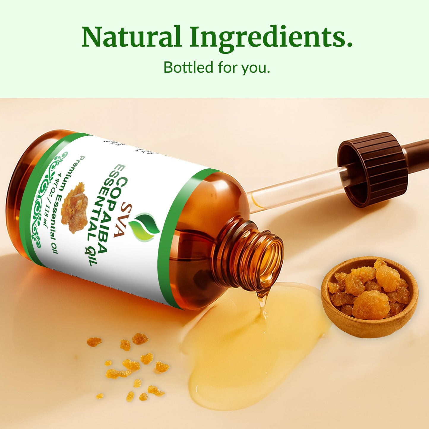 SVA Copaiba Essential Oil โ 4oz | 100% Natural Copaiba Oil for Diffuser, Skin & Hair