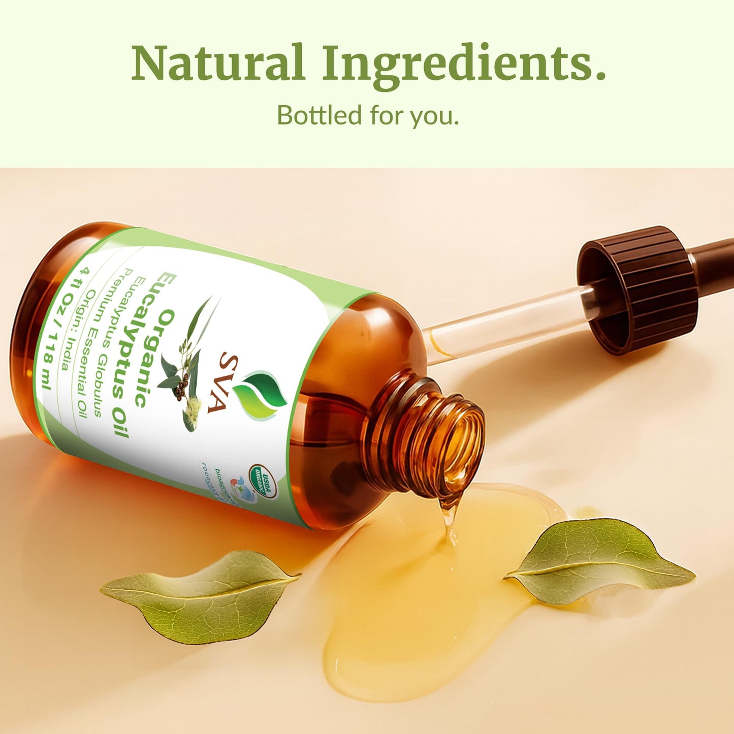 SVA Eucalyptus Essential Oil Organic โ 4 oz | 100% Natural | Diffuser & Aromatherapy
