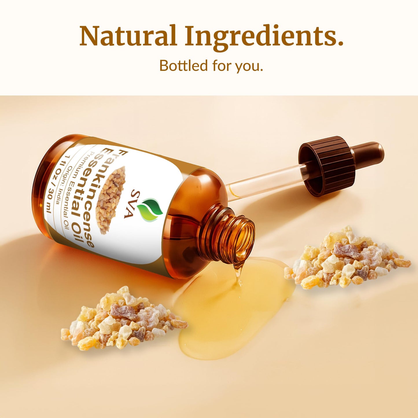 SVA Frankincense Essential Oil โ 1 Fl Oz | 100% Natural Boswellia Serrata Oil with Dropper