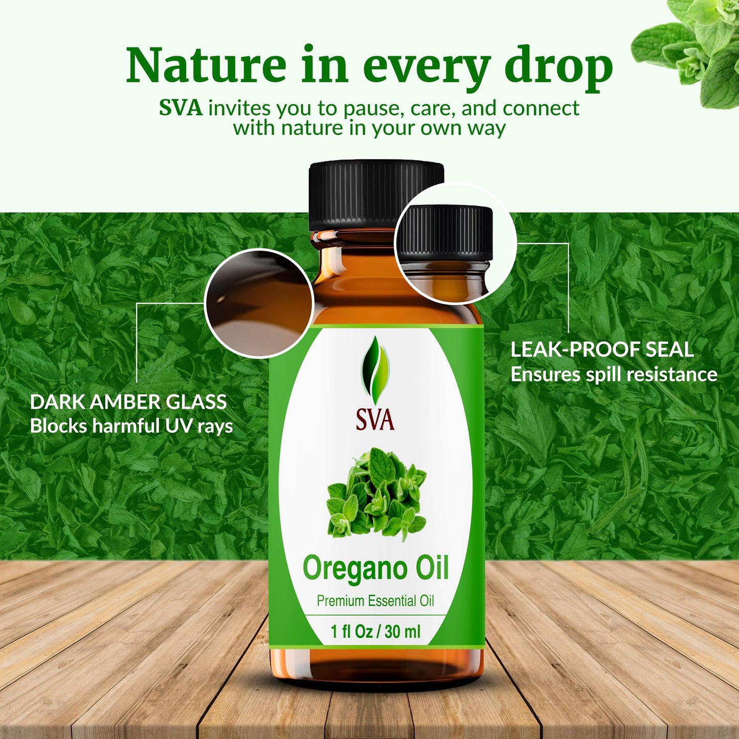 SVA Oregano Essential Oil 1 oz โ 100% Natural, Diffuser & Aromatherapy