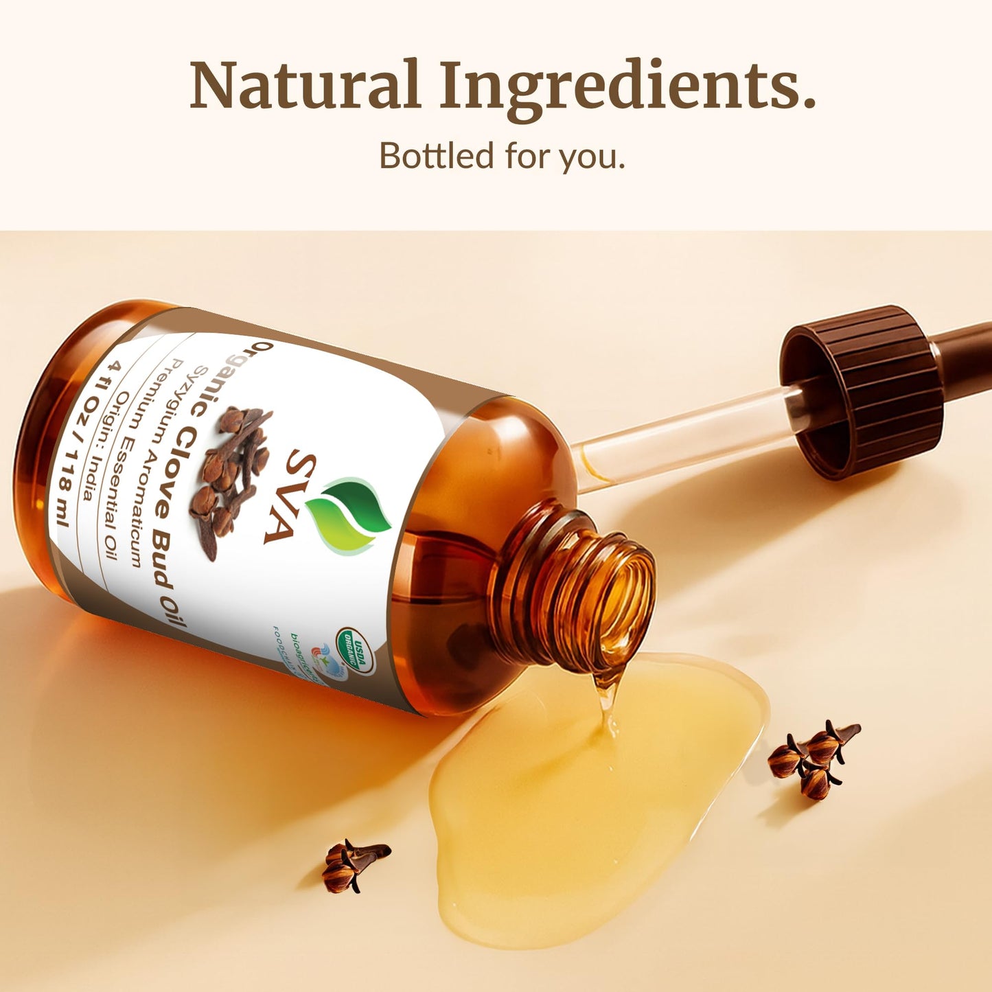 SVA Clove Essential Oil Organic โ 4 oz | 100% Natural Clove Bud Oil