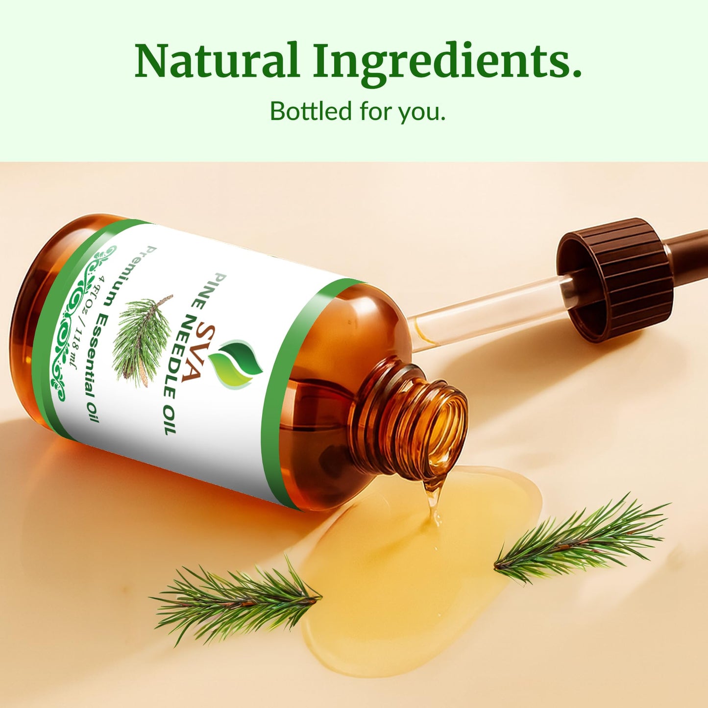 SVA Pine Needle Essential Oil โ 4 Oz | 100% Natural Pine Needle Oil for Diffuser, Hair & Skin Care