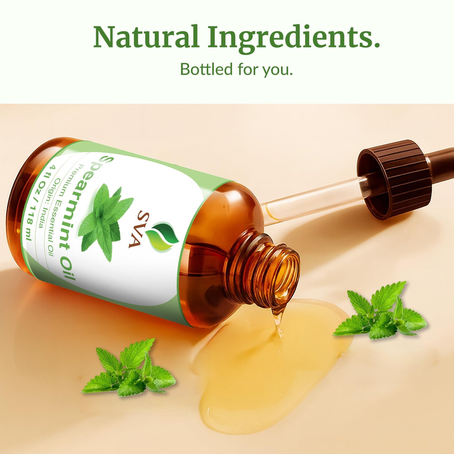 SVA Spearmint Essential Oil โ 4oz, 100% Natural, Diffuser & Skin Care