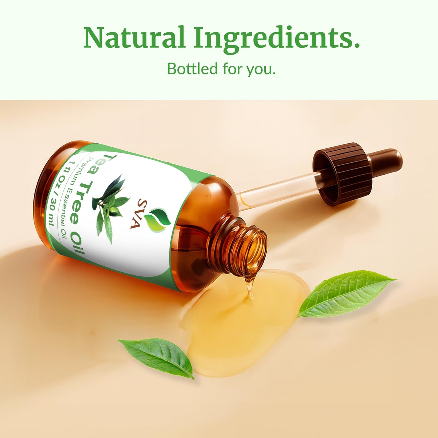 SVA Tea Tree Essential Oil 1oz โ 100% Natural | Diffuser, Hair & Skin Care