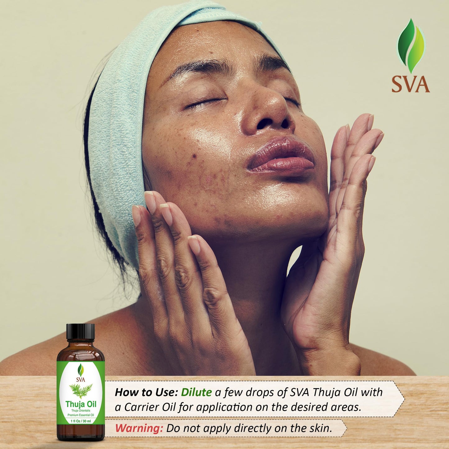 SVA Thuja Essential Oil โ 1 Fl Oz (100% Natural) for Diffuser, Hair & Skin Care