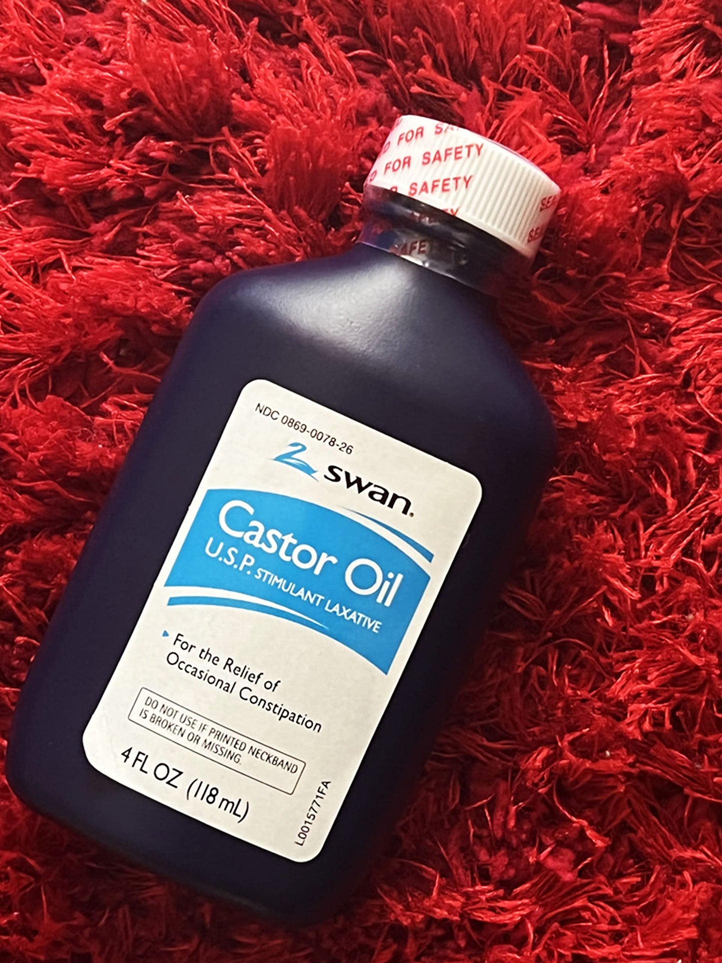 SWAN Castor Oil USP 100% Stimulant Laxative 4 Fl Oz โ Relief for Occasional Constipation