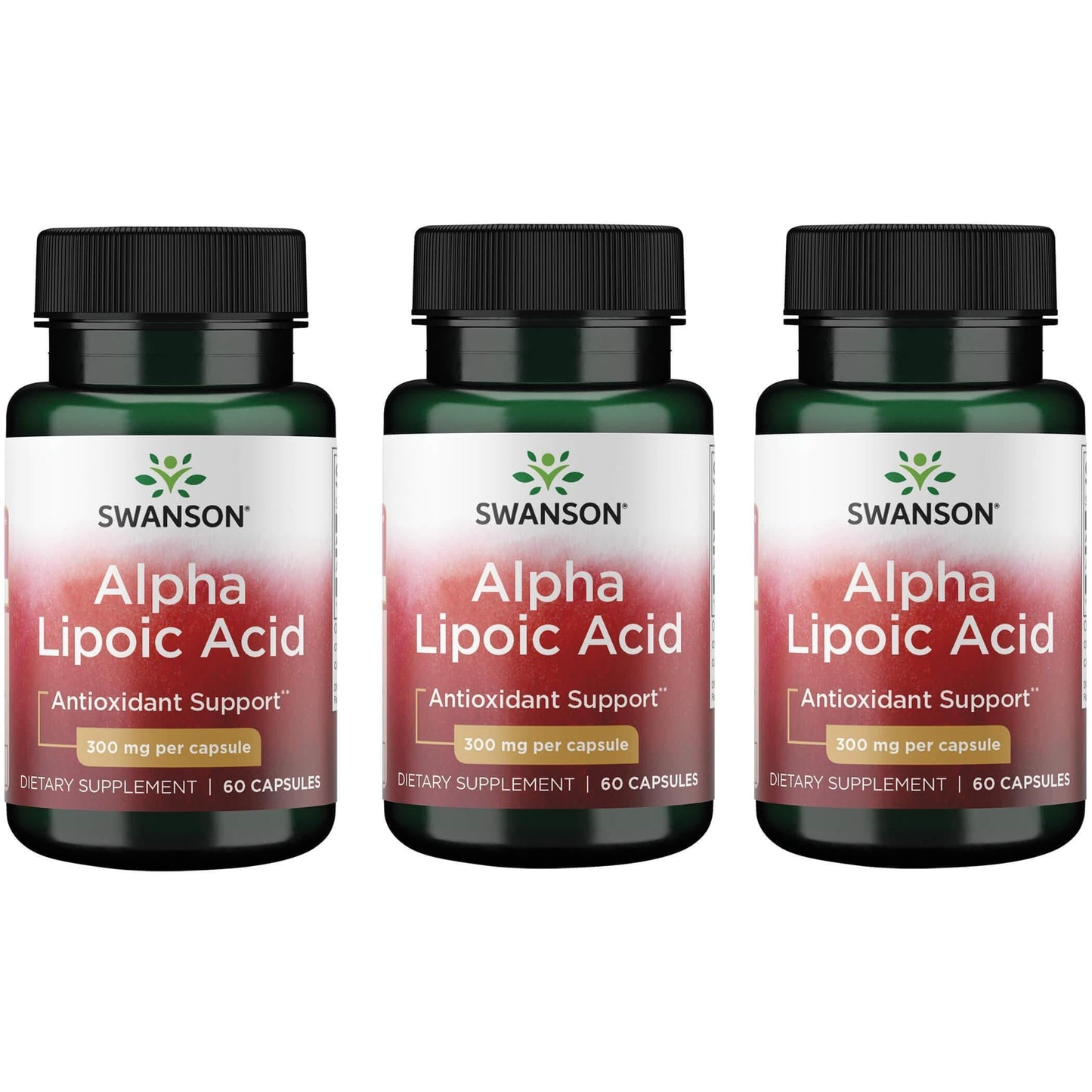 Swanson Alpha Lipoic Acid 300 mg โ Antioxidant Supplement (60 Capsules, 3-Pack)
