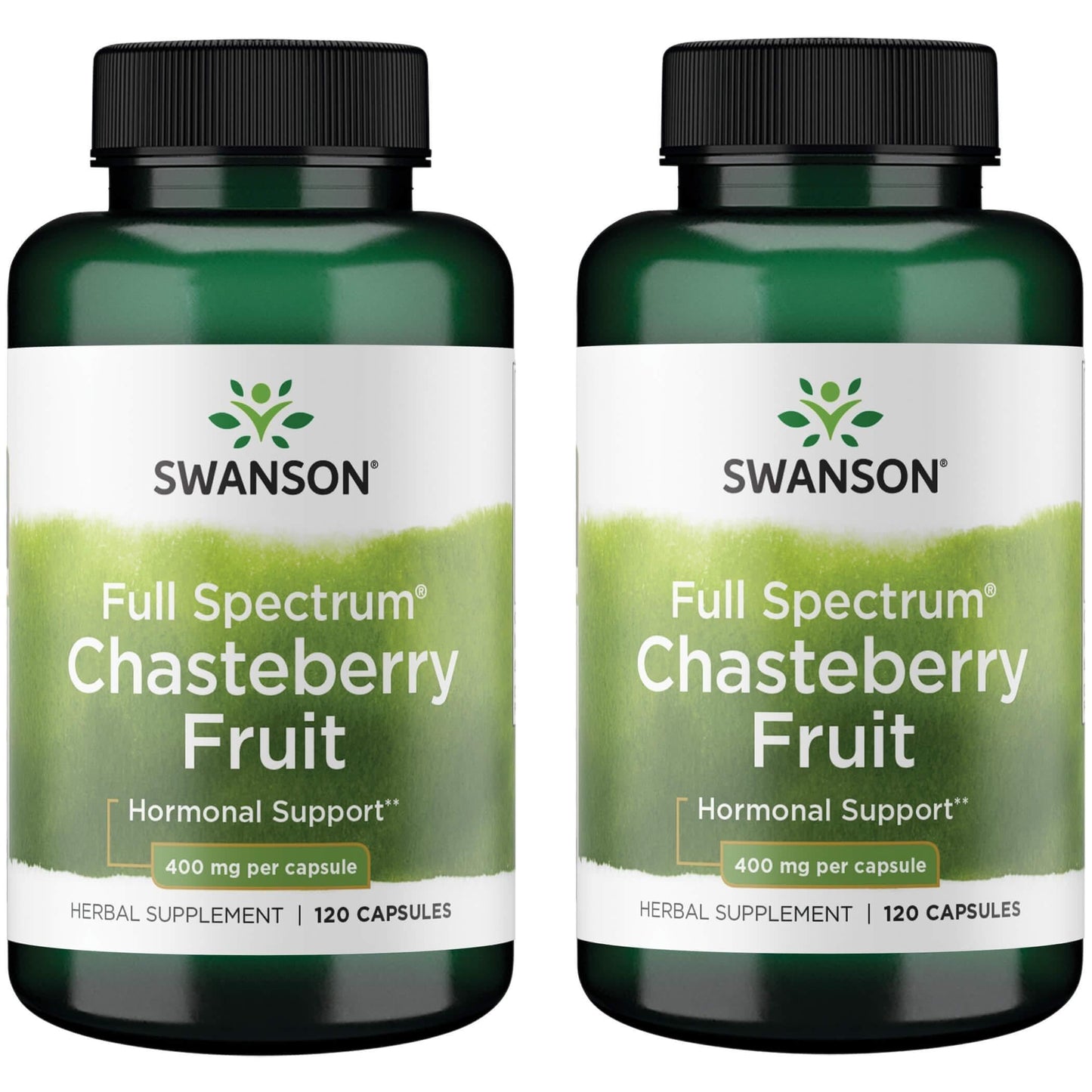 Swanson Chasteberry Fruit 400mg โ 120 Capsules (2 Pack) | PMS & Menopause Support