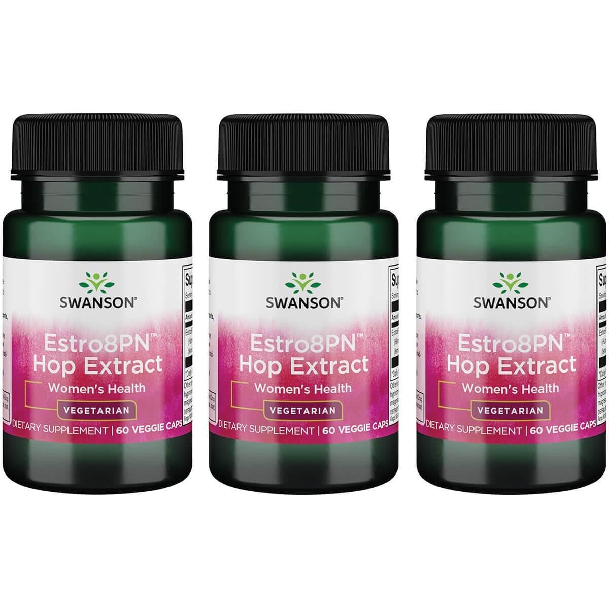 Swanson Estro8Pn Hop Extract 10 mg โ 60 Veg Caps (3 Pack) for Menopause Support