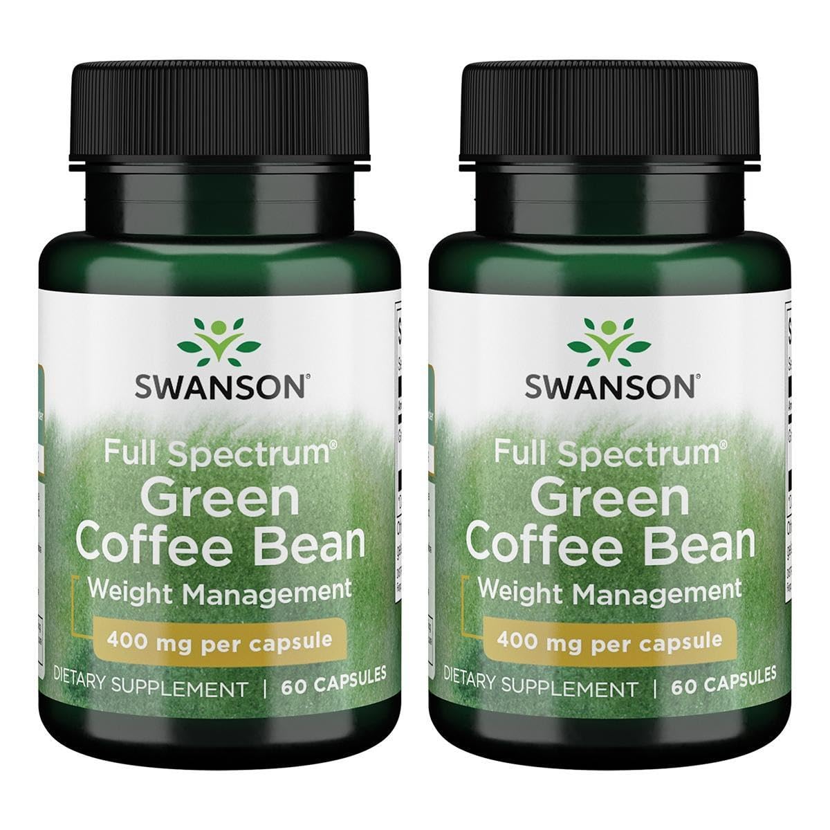 Swanson Full Spectrum Green Coffee Bean 400 mg โ 60 Capsules (2 Pack)