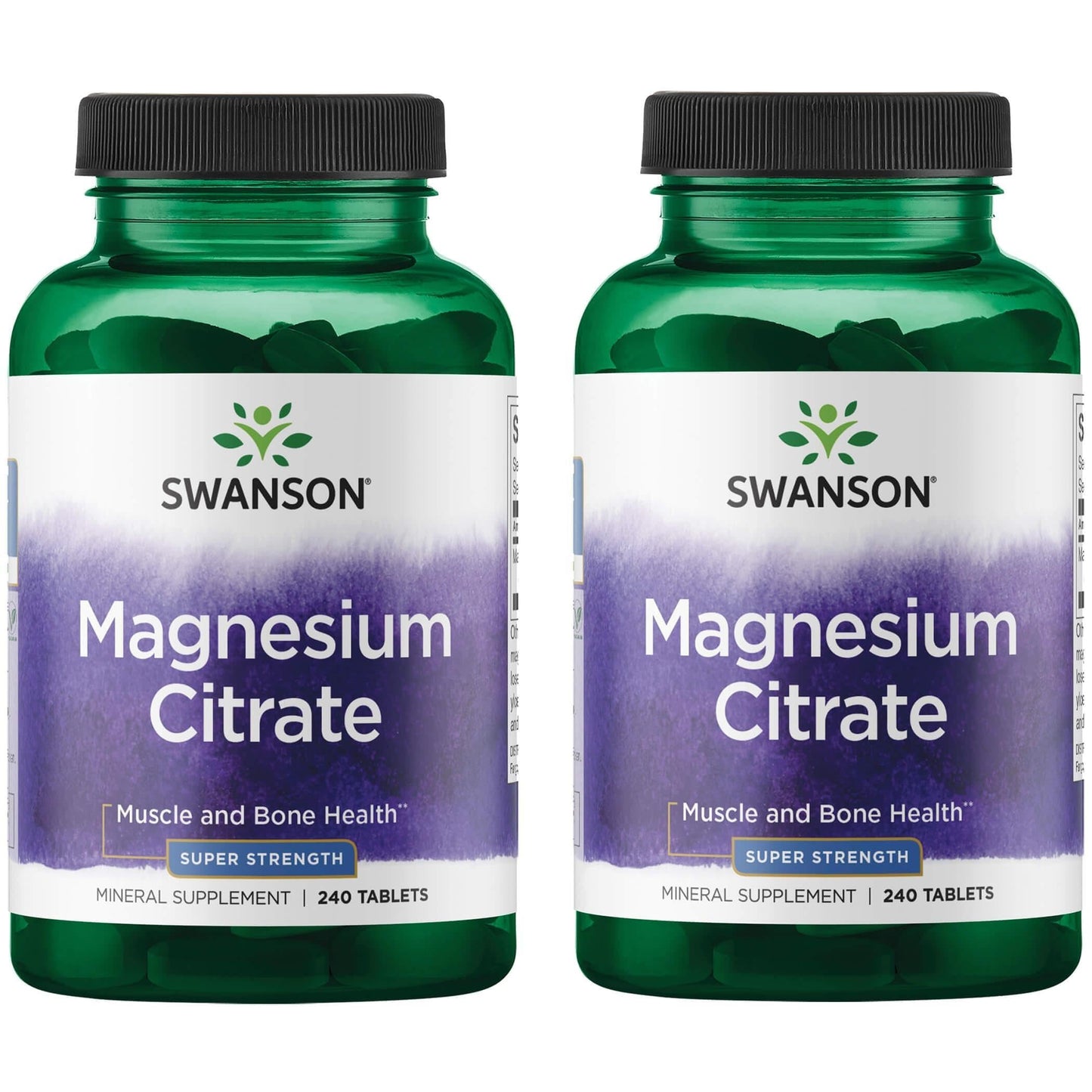 Swanson Super-Strength Magnesium Citrate 112.5 mg โ 240 Tabs (2 Pack)