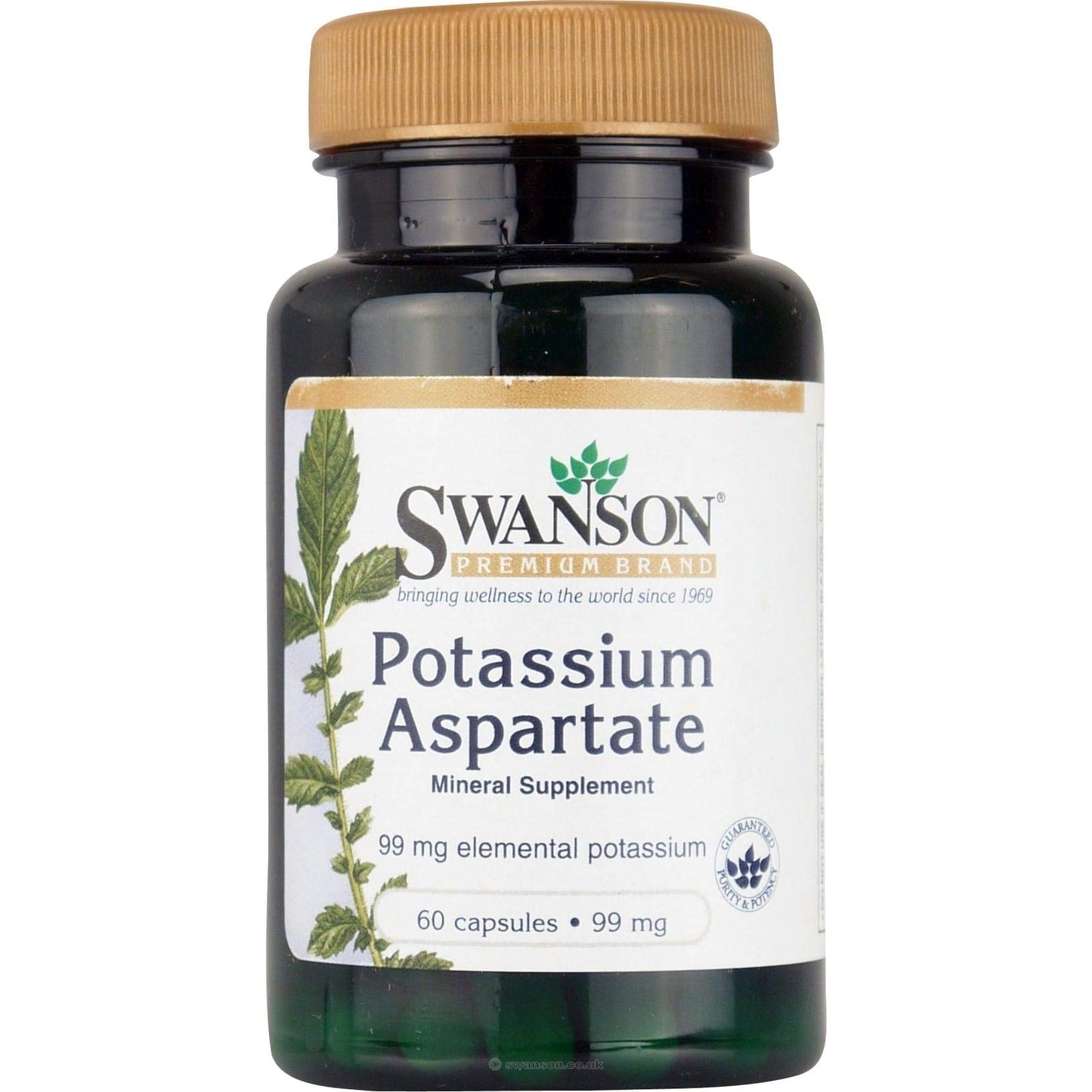 Swanson Potassium Aspartate 99 mg โ 60 Capsules