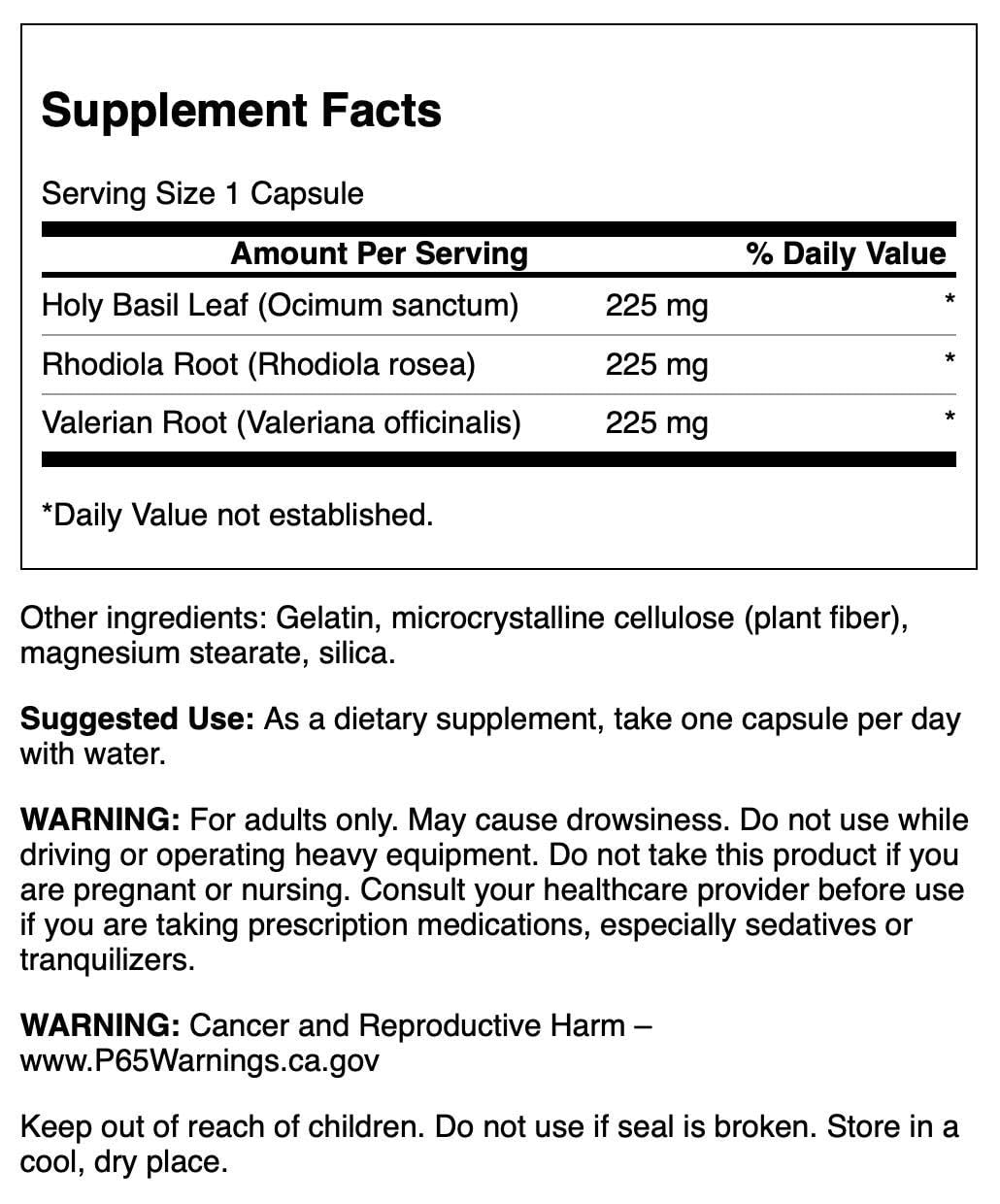 Swanson Rhodiola Holy Basil Valerian Stress Complex 225/225/225 mg โ Stress Support, Wellbeing & Relaxation (180 Capsules)