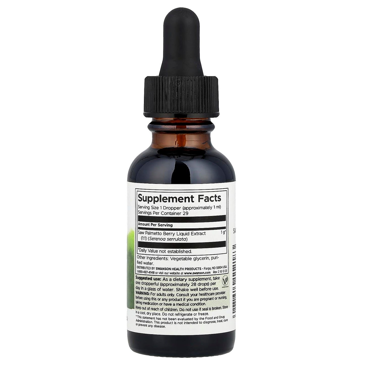 Swanson Saw Palmetto Liquid Extract 1 FL OZ โ Prostate Health