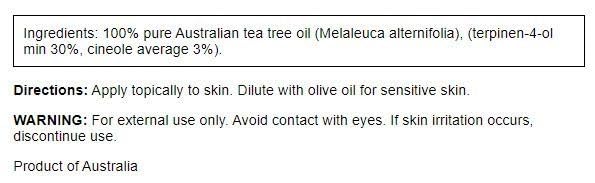 Swanson Tea Tree Oil 2 fl oz – 1% Pure Australian Tea Tree Oil