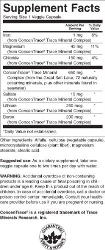 Swanson ULT CONCENTRACE Trace MIN CMP 60 VC โ Ionic Trace Mineral Complex