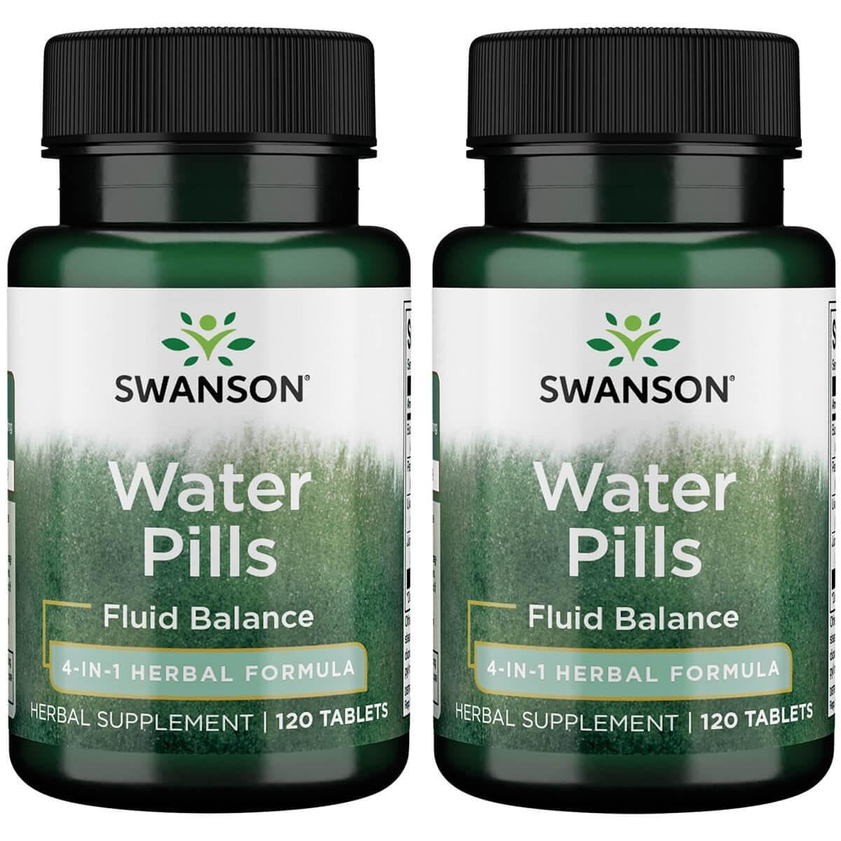 Swanson Water Pills 120 Tabs โ Pack of 2 (2 Pack) | Fluid Balance & Occasional Bloating Relief