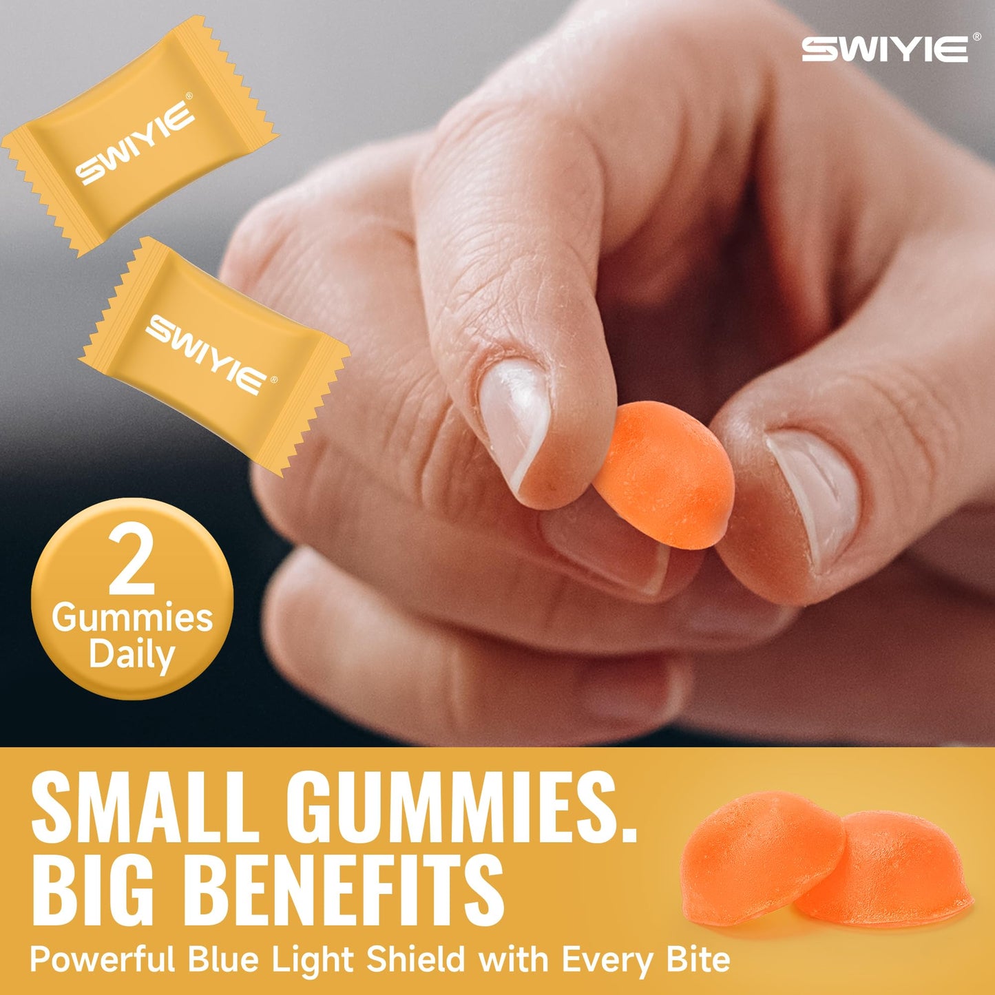 Swiyie Lutein Gummies โ Eye Vitamin & Mineral Support with 20mg Lutein & 4mg Zeaxanthin | 60 Gummies