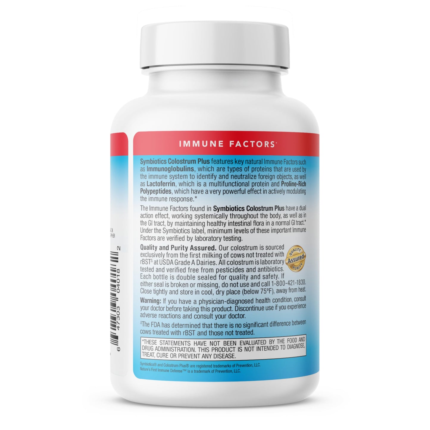 Symbiotics Colostrum 240ct Capsules โ Immune Support, 25% IgG, Lactoferrin, Gluten Free