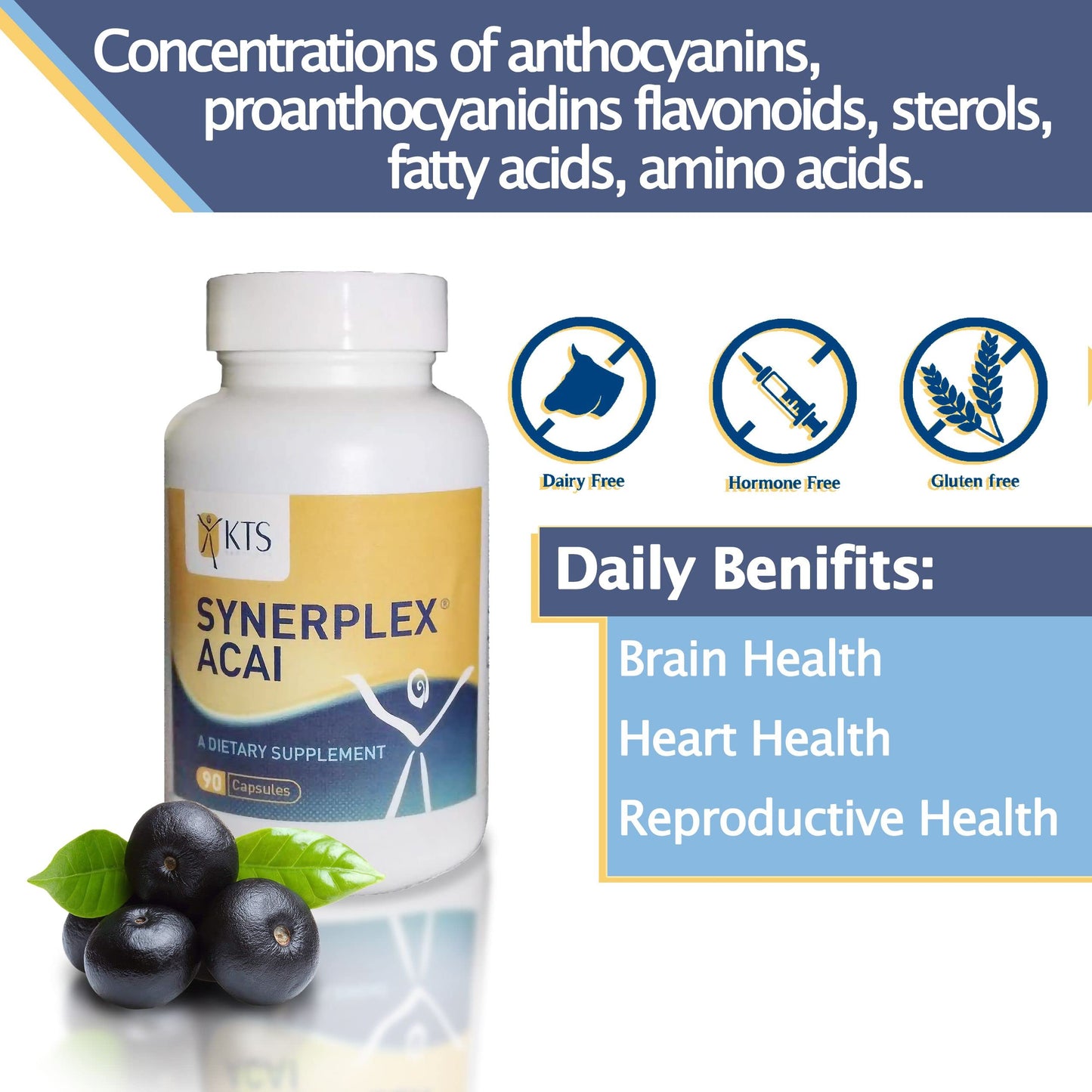 Synerplex Acai Capsules โ All Natural Superfood for Overall Health | Berry Supplement