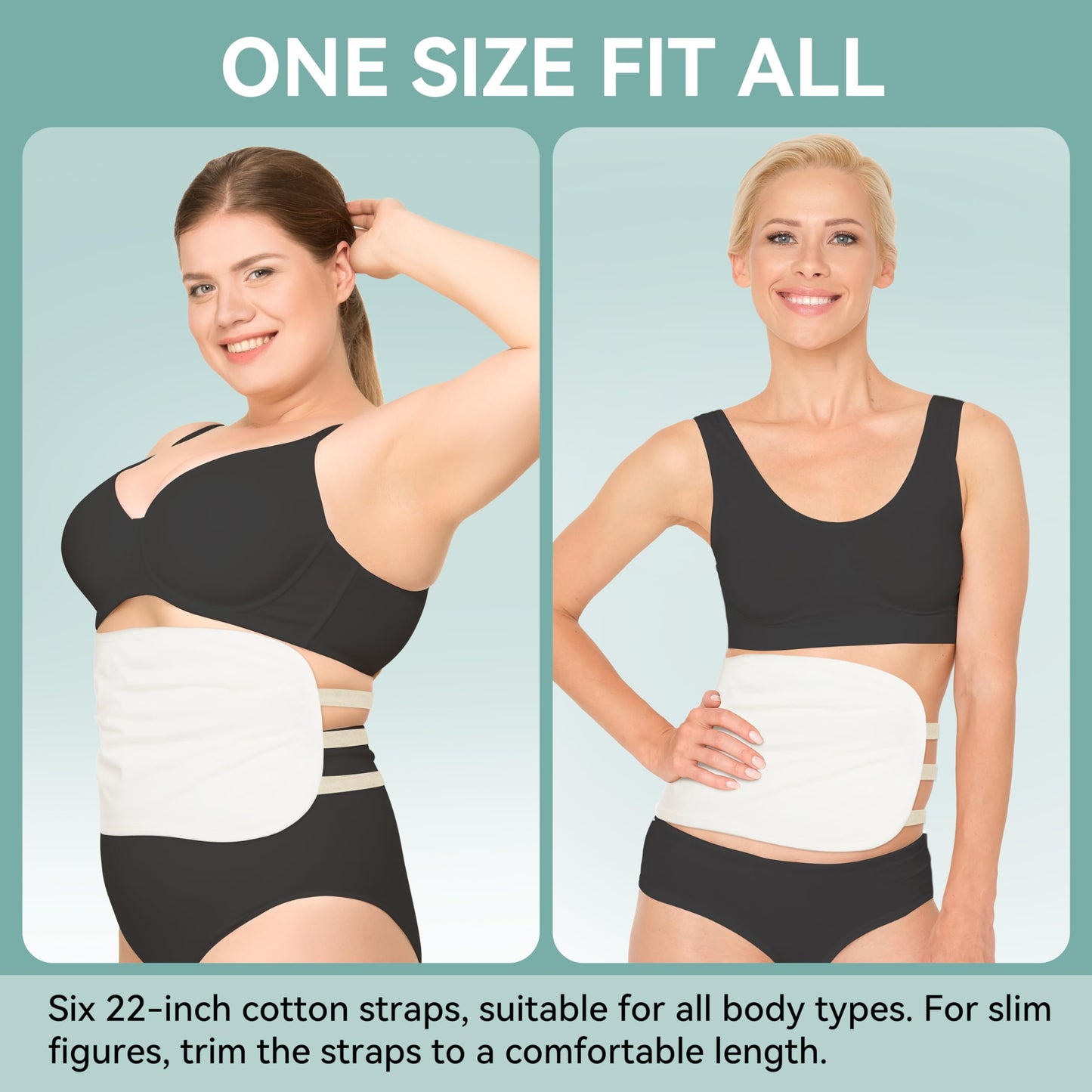 Taoscare Castor Oil Pack Wrap β Organic Cotton Flannel, Leakproof Coating, 6 Adjustable Straps, Reusable